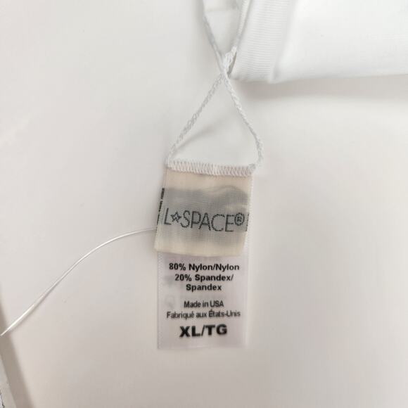 L*Space Mick Bikini Top in White Size XL One Shoulder NWT - Picture 5 of 5